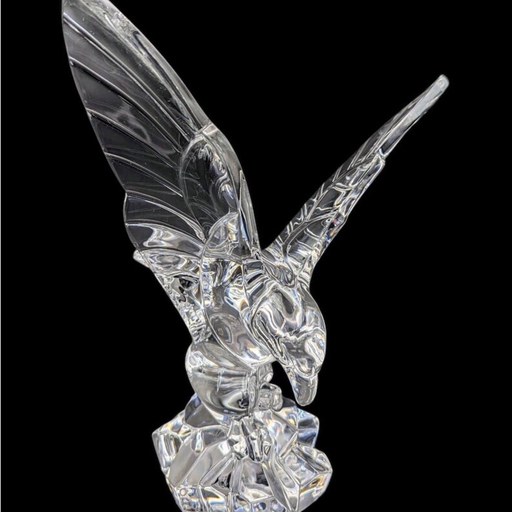 Vintage Val St.Lambert De Sorss Signed.Solid Lead Crystal Glass American Eagle. - Picture 2 of 7